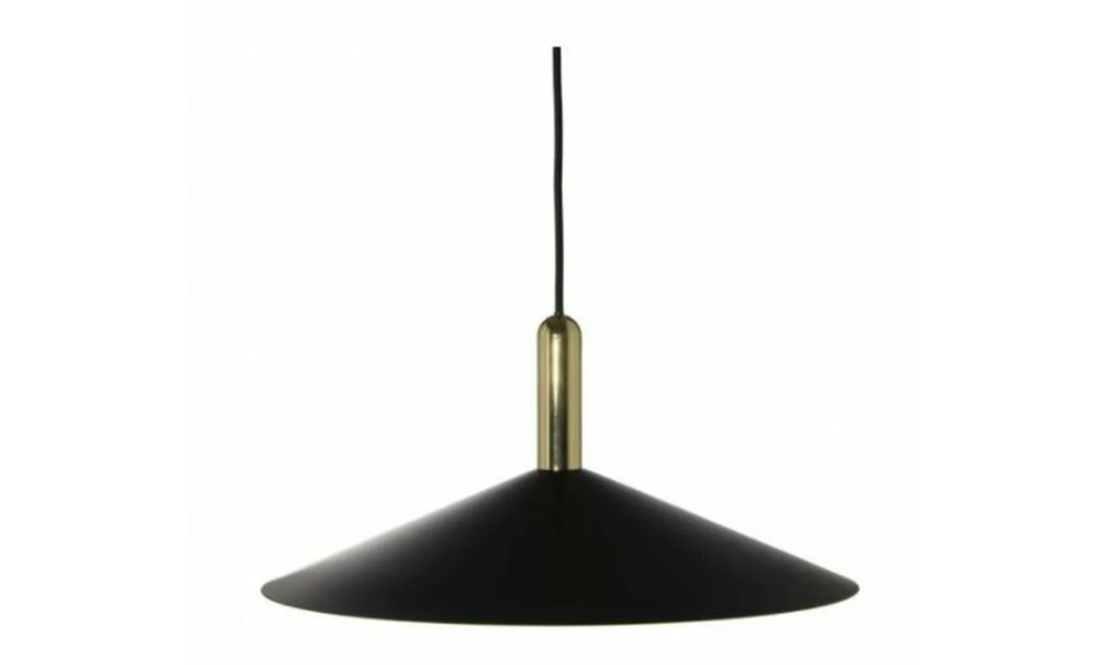 Tekkashop FDPL1246MB Simple Style Living Room Matt Black Pendant Lamp (CCC) With High Quality Glossy Brass (Ø 450)