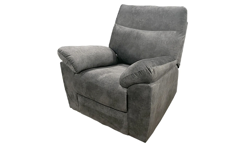 Tekkashop GURC1660GY 1 Seater Armrest (Manual) Fabric Recliner Sofa 