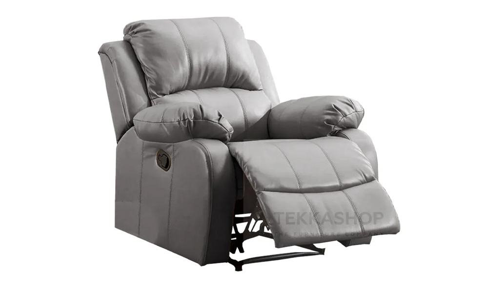 Tekkashop GDSS1780GY Single Seater Leather Sofa Recliner