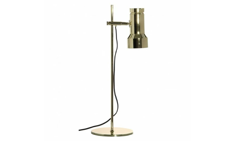 Tekkashop FDFL0850BR Simple Modern Table Lamp Quality Glossy Brass 