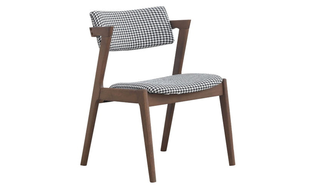 Tekkashop MXDC515 Designer Dining Chair with Short Armrest and ZigZag Frame