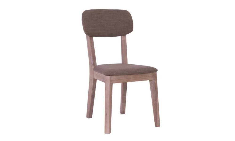 Classic Woody FDDC1088-BR Contemporary Style Opened Back Comfy Cushion Solid Acacia Wood Dining Chair - Brown
