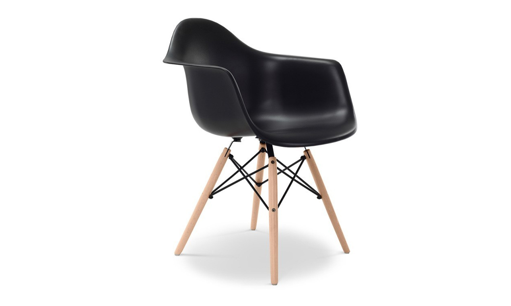 Tekkashop FDDC0242 Scandinavian Eames Style PP Plastic Lounge Chair Armchair Dining Chair
