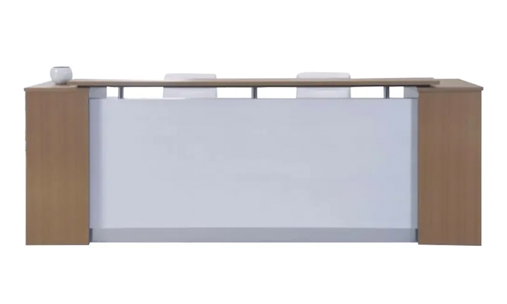 Tekkashop SHRC13034W Elegant Contemporary Simple Hotel/Office Reception Counter Table Malaysia in White