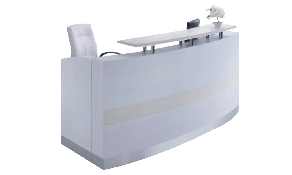 Tekkashop SHRC11314W Premium Superior Style Hotel/Office Reception Counter Table Malaysia in White