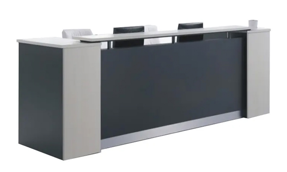 Tekkashop SHRC10877GY Compact Modern Style Executive Hotel/Office Reception Counter Table Malaysia in Grey