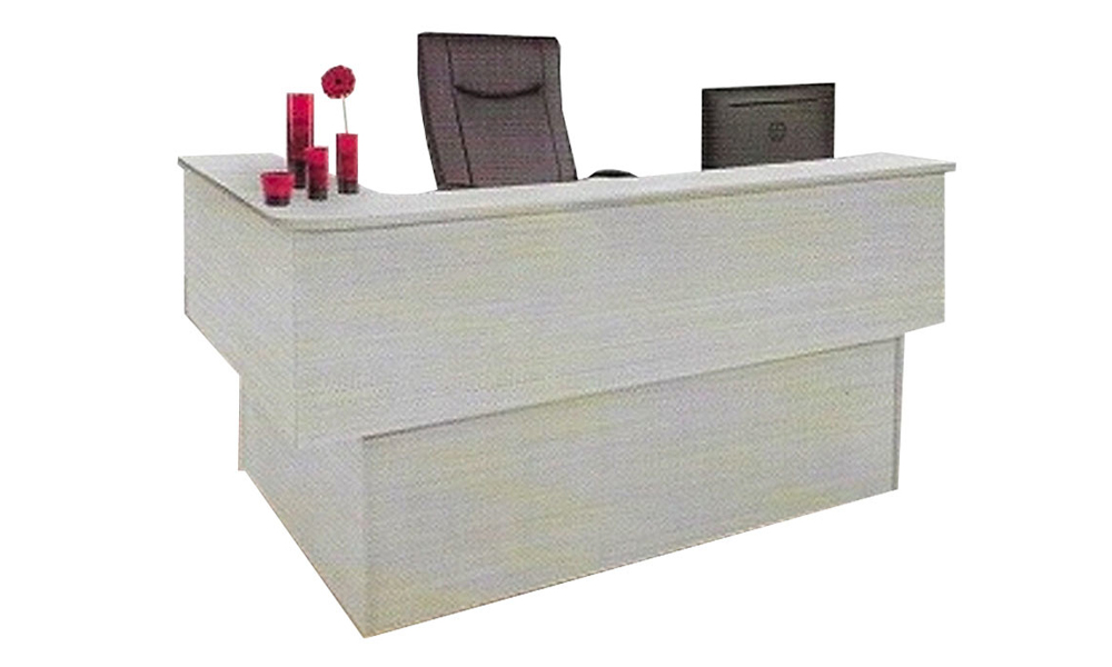Tekkashop SHRC2035W Modern Smart Executive Hotel/Office Reception Counter Table Malaysia in White