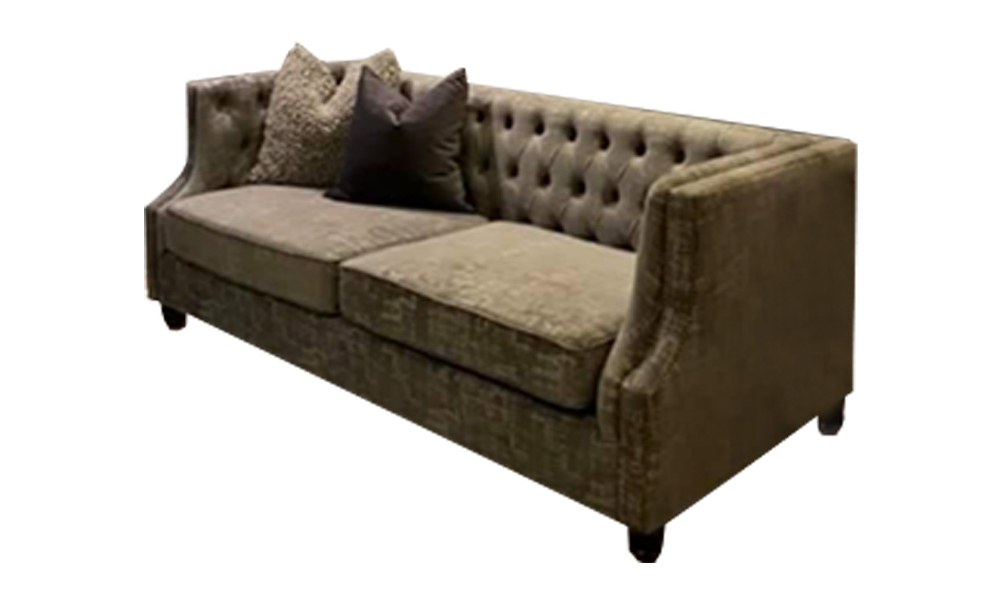 Christoper Chesterfield Neat Style Velvet Fabric Cushion Lounge Sofa in Brown Malaysia