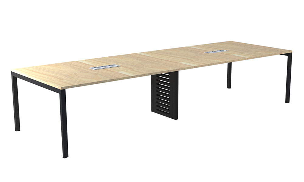 Tekkashop RWRCMU Boardroom Conference Table Meeting Room Rectangular Table With U Shaped Metal Legs