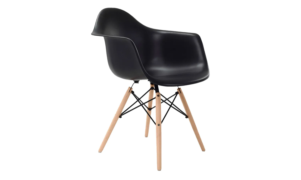 Tekkashop FDDC0242 Scandinavian Eames Style PP Plastic Lounge Arm Dining Chair in Malaysia