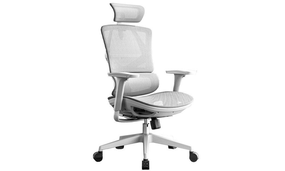 Tekkashop LTOC2250GY Full Ergonomic Professional High Back Mesh Office Chair with Three Tier Adjustable Mechanisms