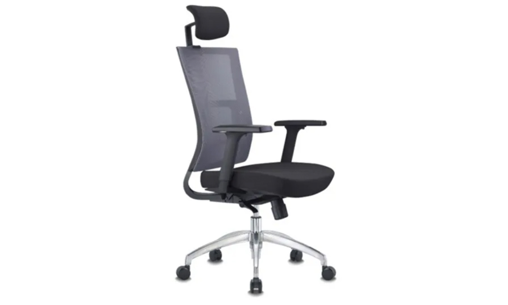 Tekkashop FDOC1717BL Modern Ergonomic Nylon Frame and High Mesh Back Height Adjustable Office Chair in Black