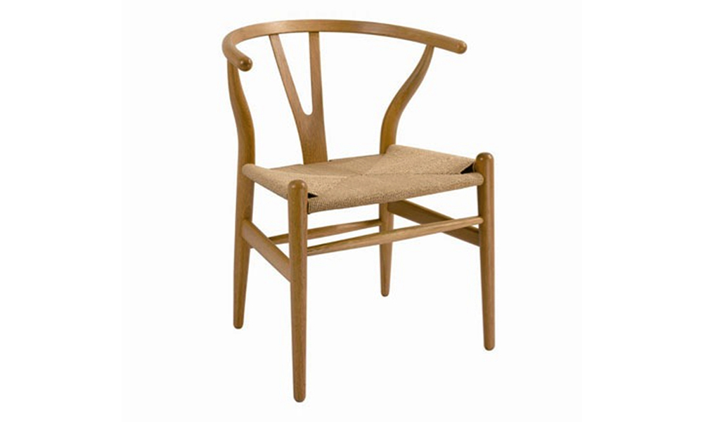 Tekkashop FDDC1375BR Classic Paper Rope Seat With Beech Wood Frame Dining Chair in Brown