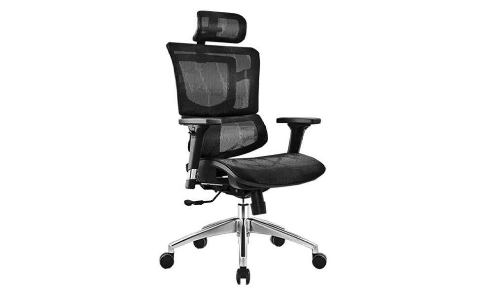 Tekkashop LTOC1333GR Full Ergonomic Professional High Back Mesh Office Chair with Dual Adjustable Mechanisms in Black