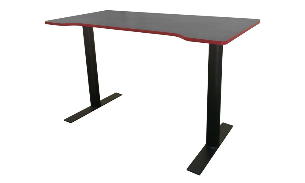 Tekkashop LBGT0494BL Modern Style Square Edge Zig Zag Shaped Kenzo Gaming Table (120x60 cm) - Black