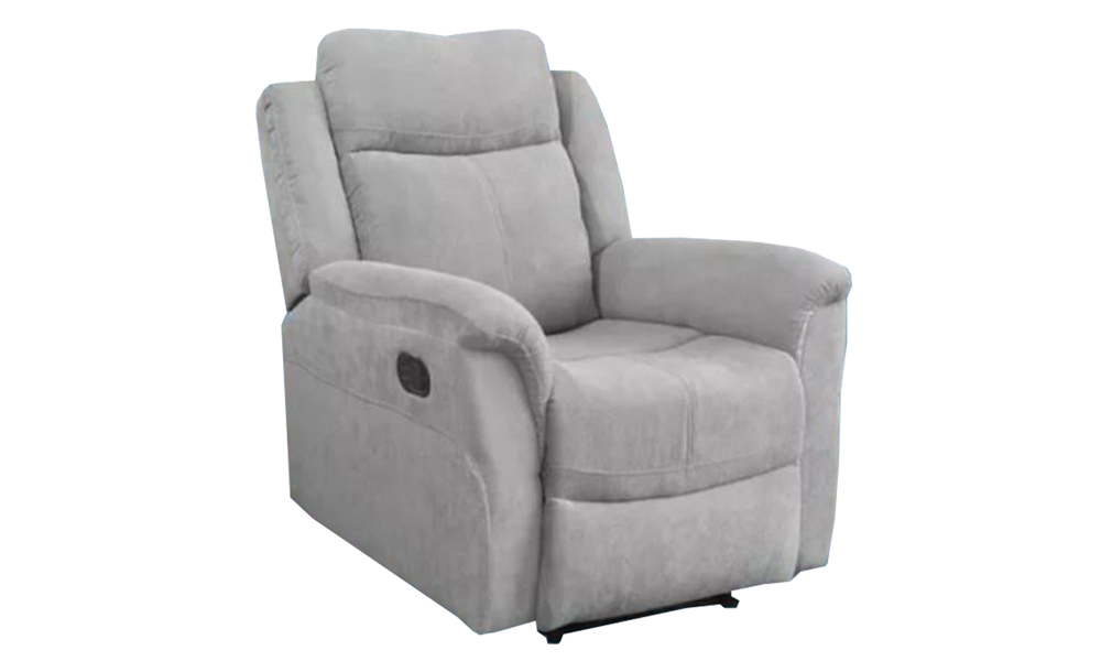 Tekkashop FDRS1966GR Contemporary Style L Shaped Recliner Sofa with Micro Fabric in Grey