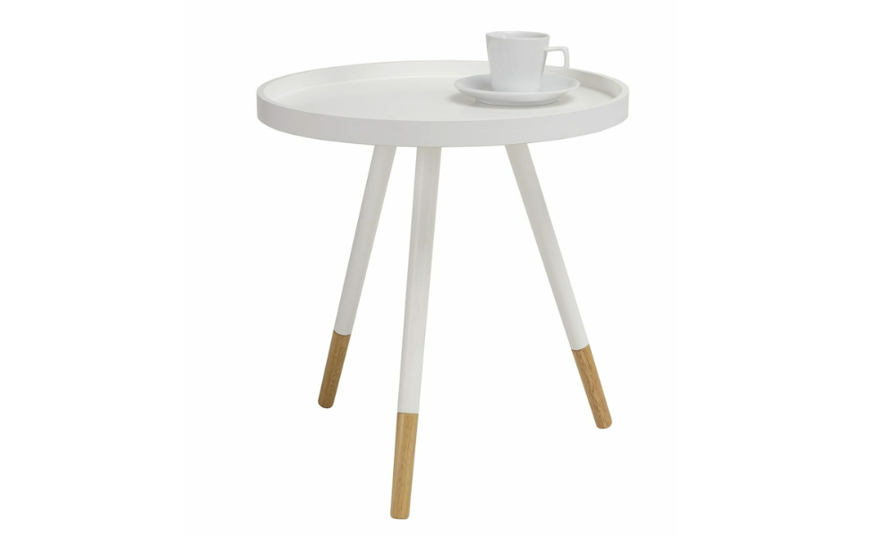 Minimalist Round Coffee Table in White