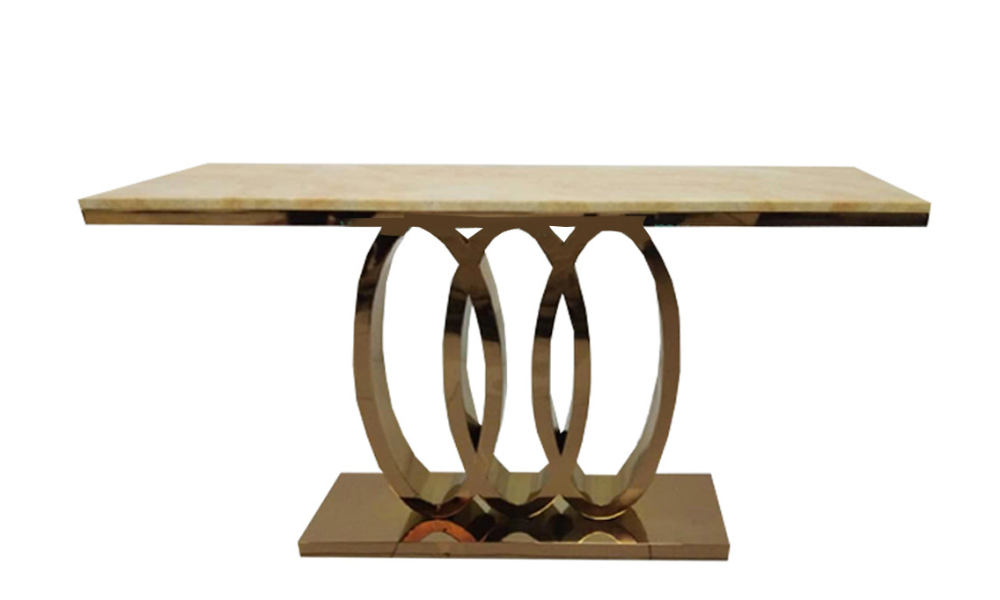 Modern Marble Top Console Table with Finishing Gold Leg