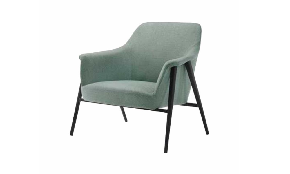 Contemporary Style Lounge Chair in Soft Turquoise
