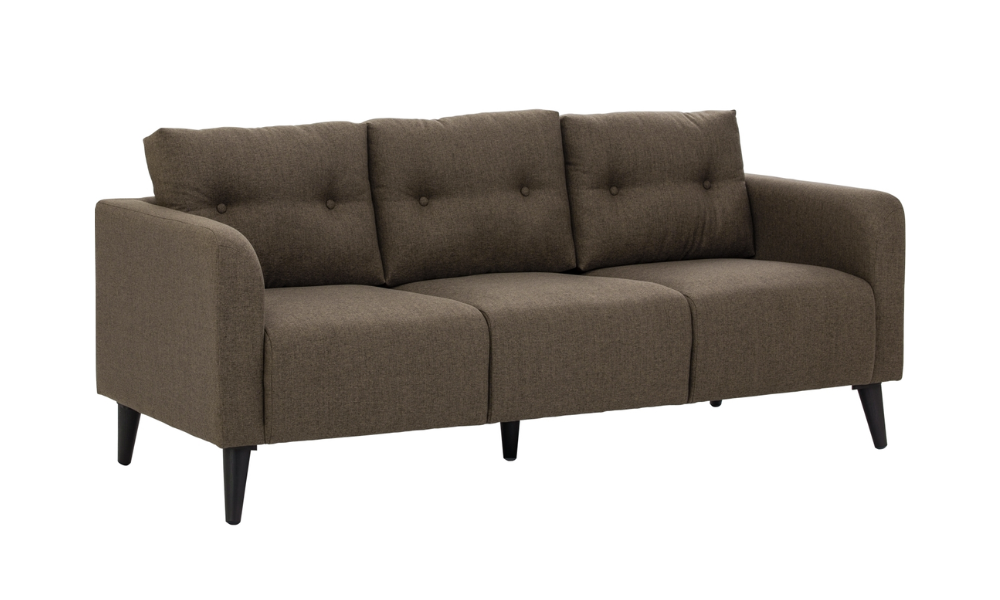 Modern Fabric 3-Seater Sofa in Chestnut Challis Color