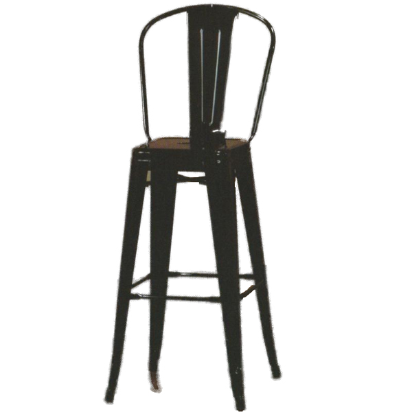 Urban style tall mild steel high bar chair for cafe use