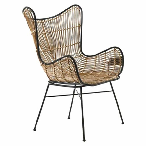 Rattan arm dining chair for restaurant use