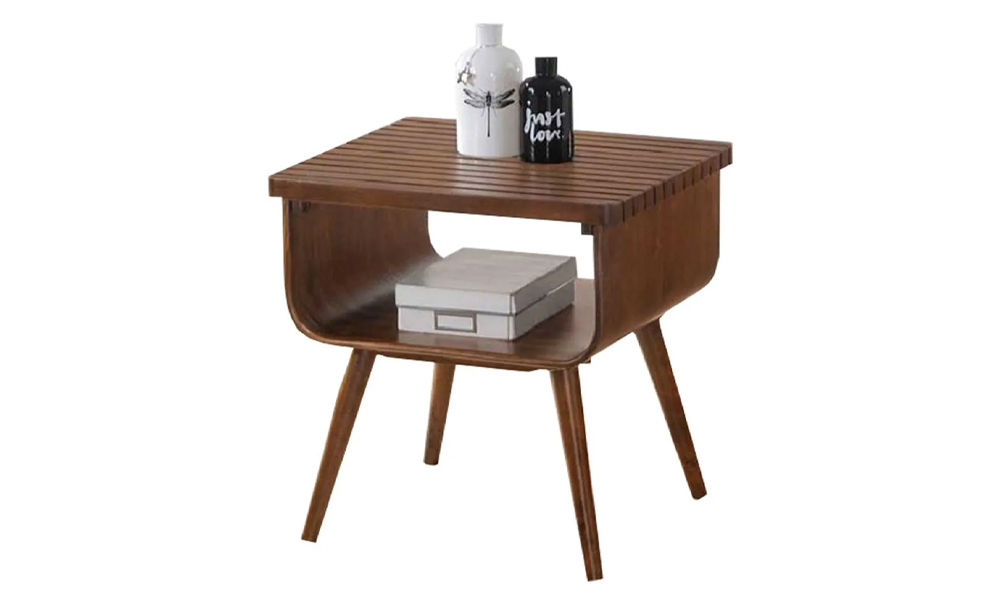 Retro Style Rubber Wood Side Table