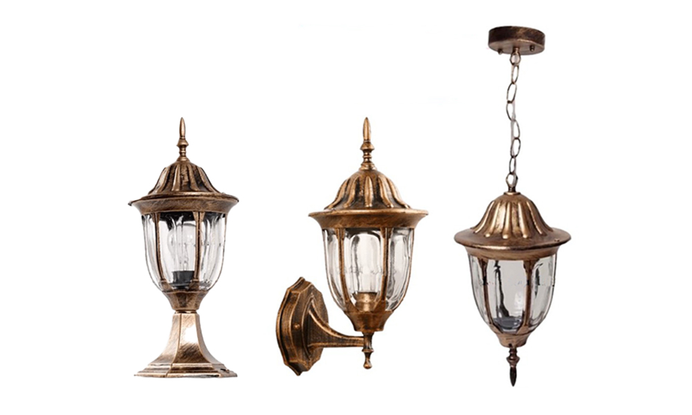 Decorative Pendant Antique Brass Light Glass 