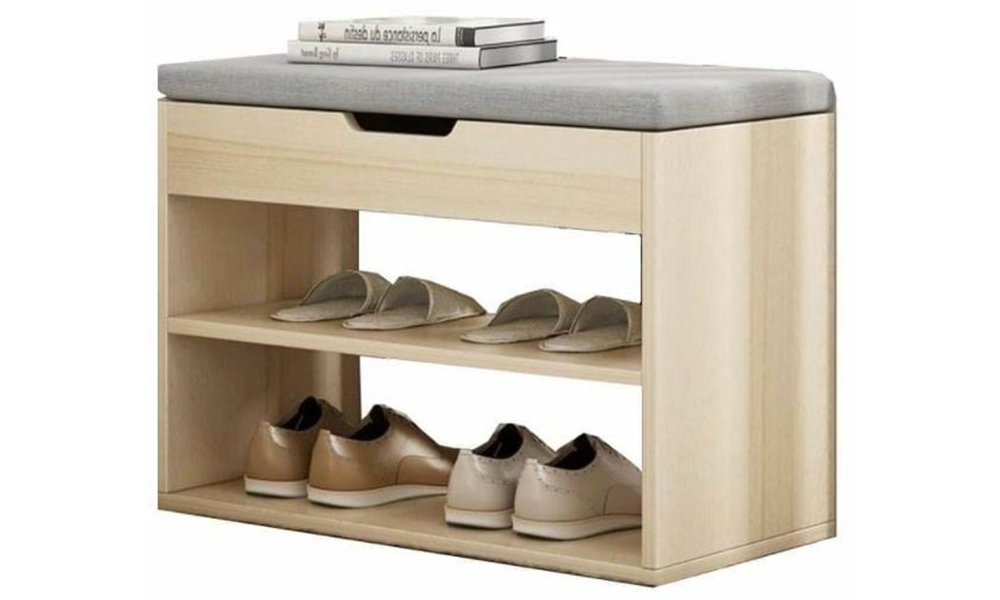 Minimalist Style Shoes Rack With Seating Bench in Malaysia