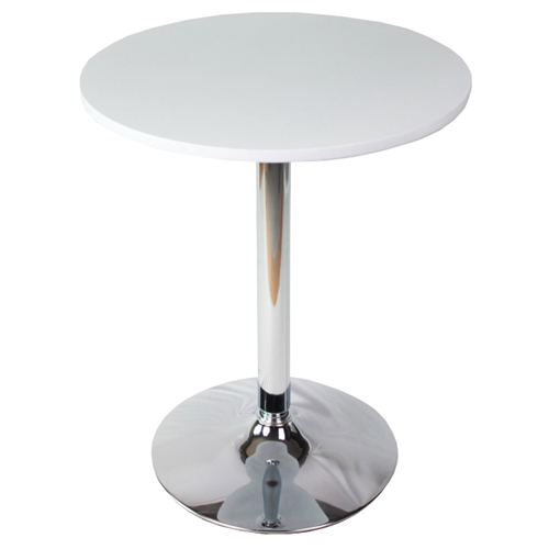 Tekkashop LOCT917W Round White Dining Table