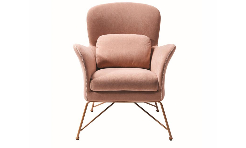 Tekkashop FDSF2975FP Modern Style 1-Seater Armchair in Flamingo Pink