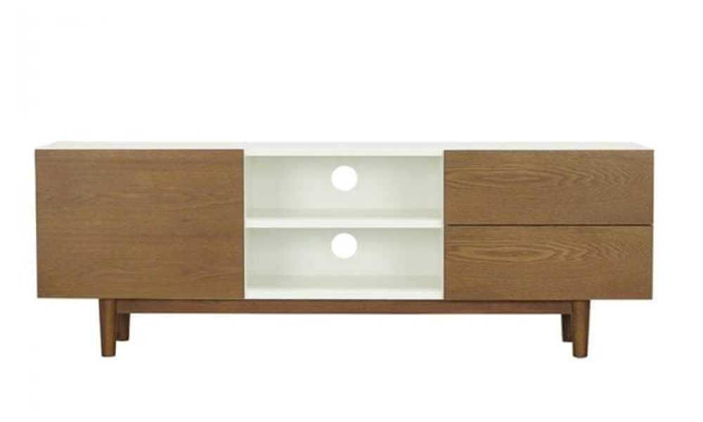 Tekkashop FDTC2640 Elegant Style Solid Wood TV Cabinet 