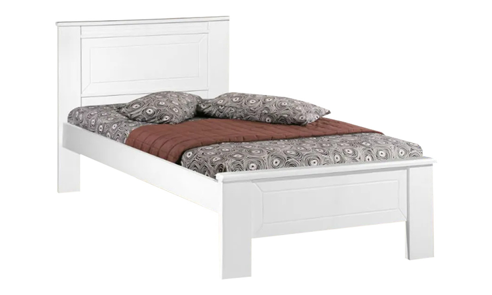 Modern Elegant Super Single Bed Frame in White