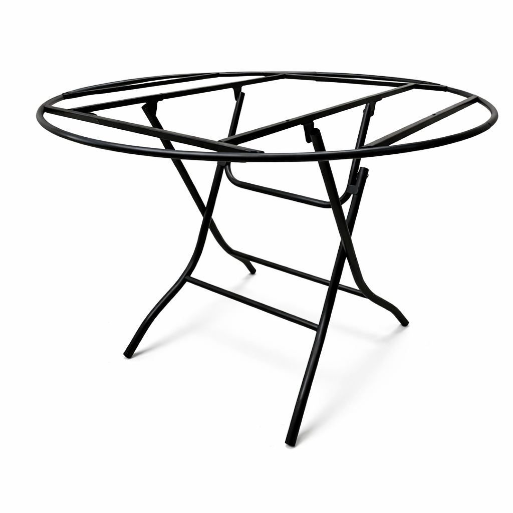 Black metal folding table frame