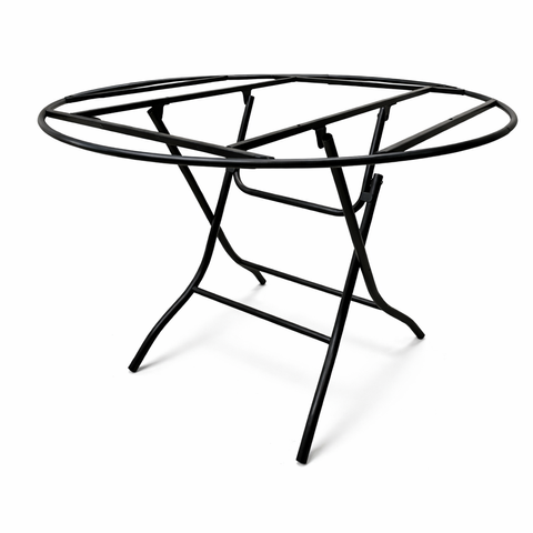 Black metal folding table frame