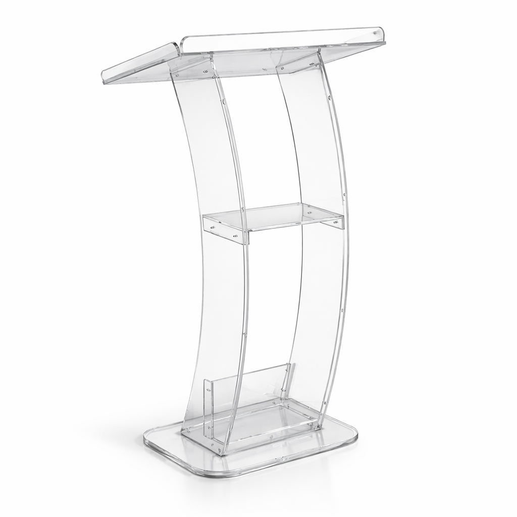 Modern acrylic lectern with sleek design