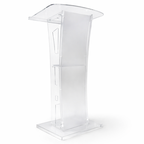 Modern clear acrylic podium design
