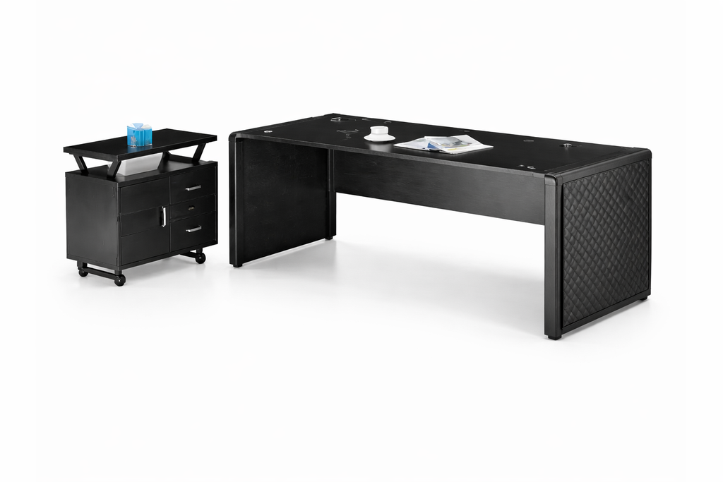 Modern black office furniture set