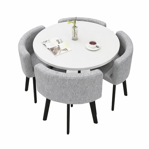 Modern dining setup with elegant details