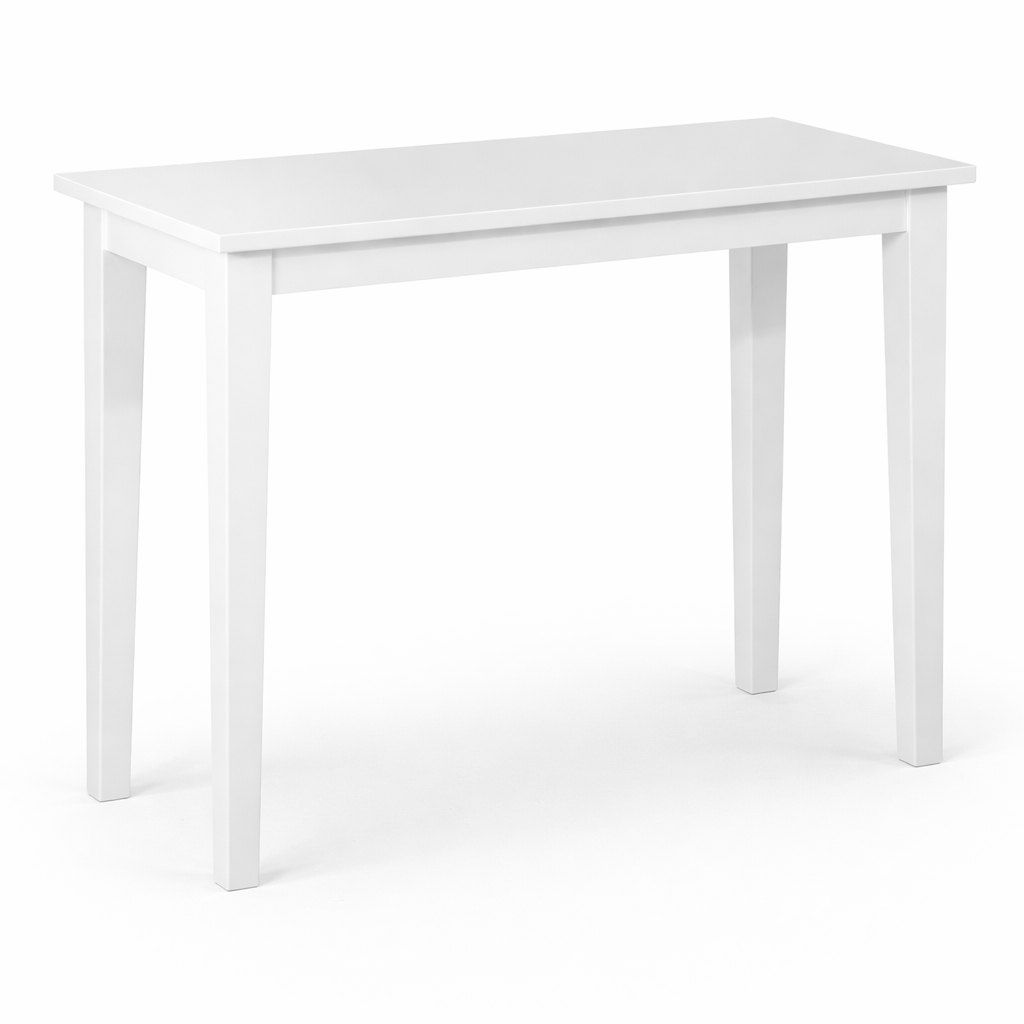 Minimalist white console table