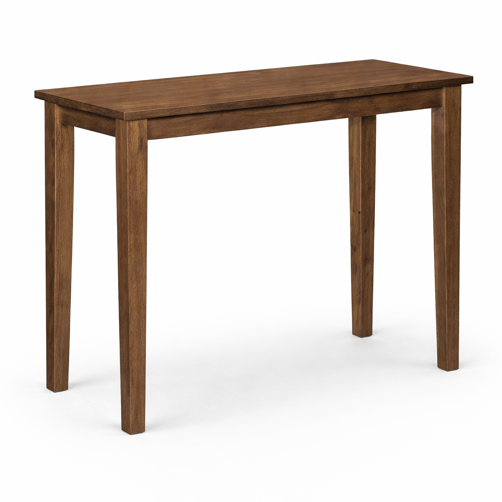 Minimalist walnut console table approach