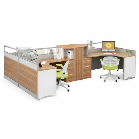 Modern dual workstation with storage