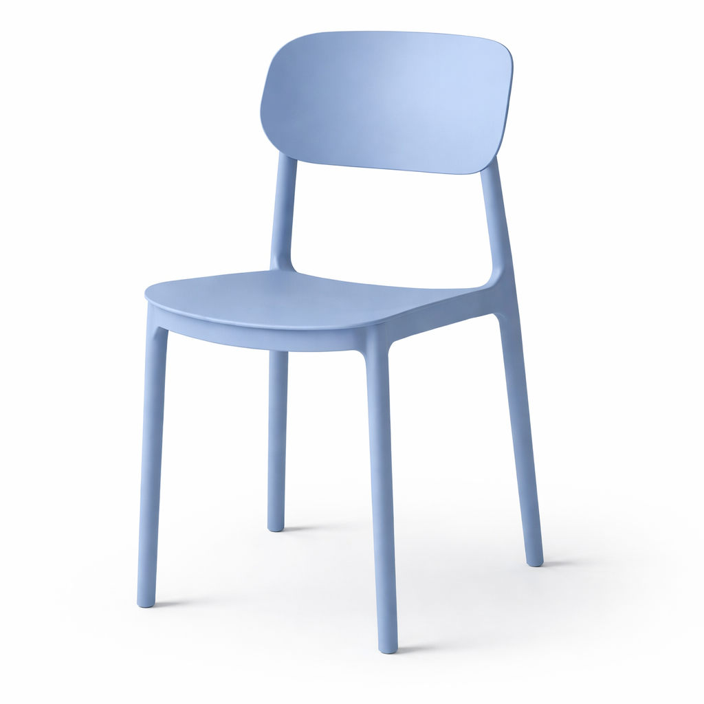 Minimalist light blue chair design