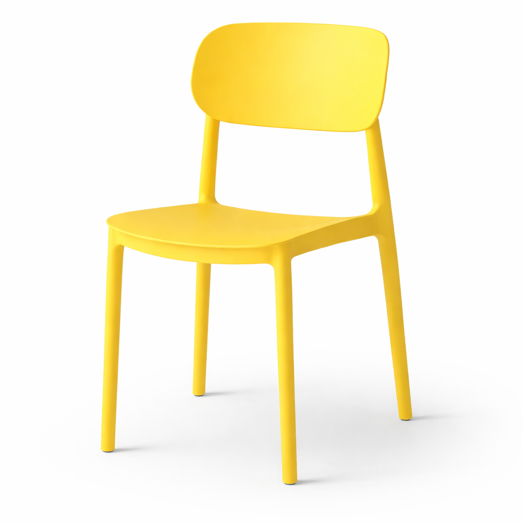 Bright yellow minimalist chair design