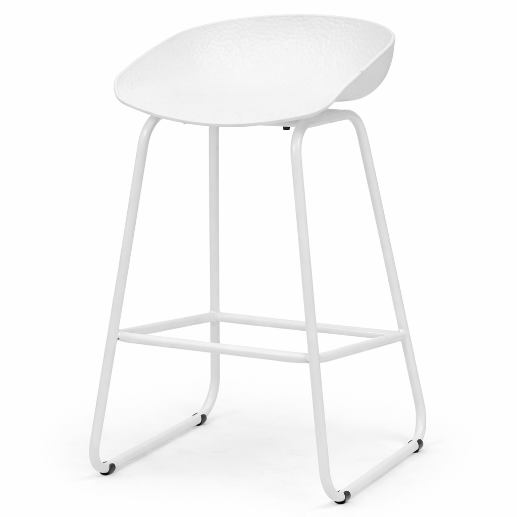 Minimalist white bar stool design
