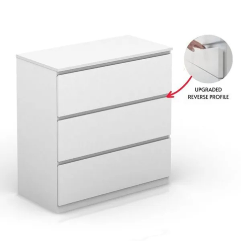 chest 3 drawer - white