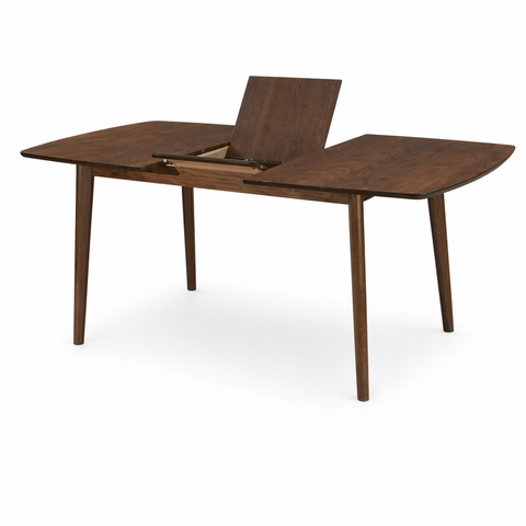 Tekkashop KPDT1831 Extendable Solid Rubber Wood Dining Table Minimalist ...