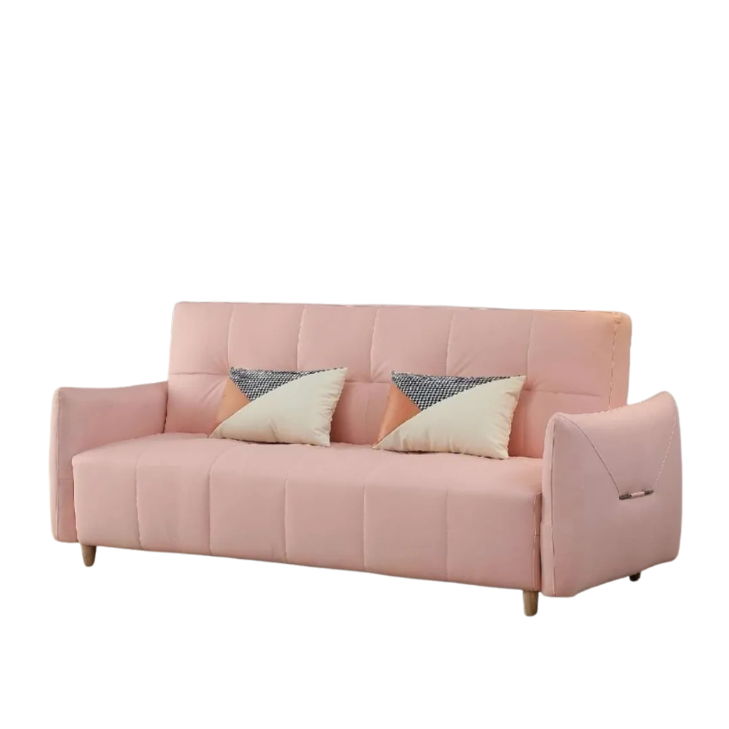 SB955 3 SEATER SOFA BED - PINK