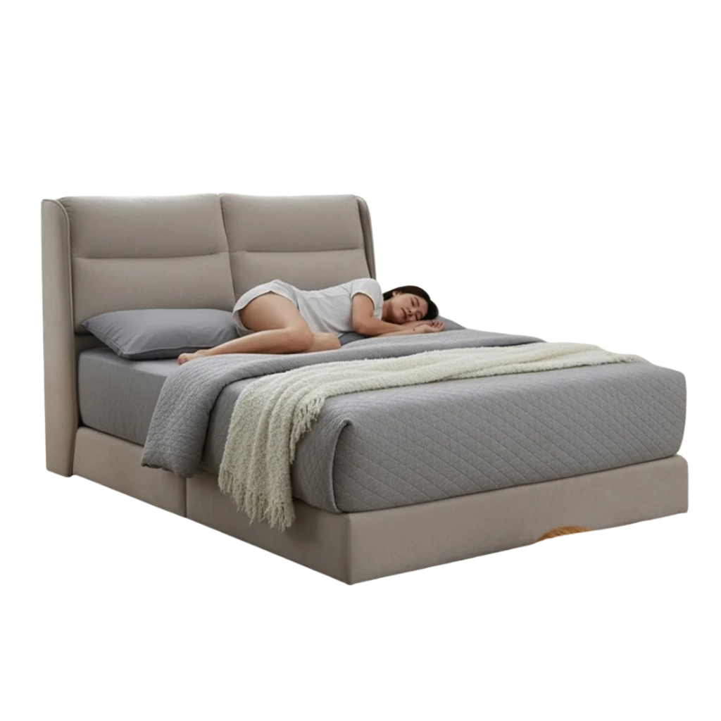 CELESTE KING & QUEEN BEDFRAME - SAND