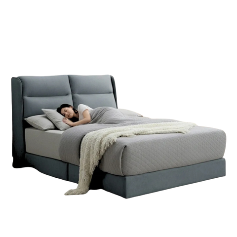CELESTE KING & QUEEN BEDFRAME - GREY
